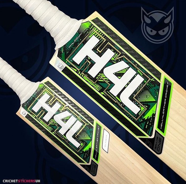 Hell 4 Leather Cricket — Lime Green — Back Sticker, Grade One Players