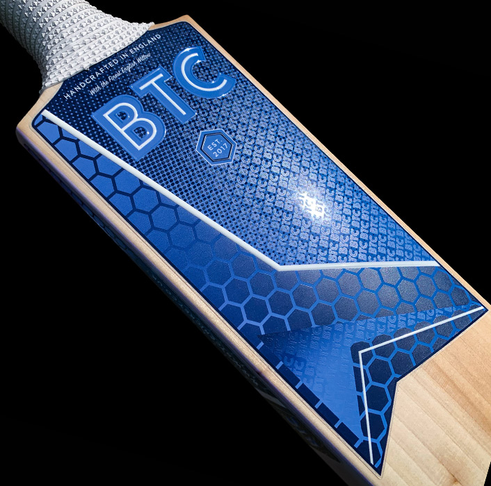 BTC Cricket bespoke cricket bat sticker design
