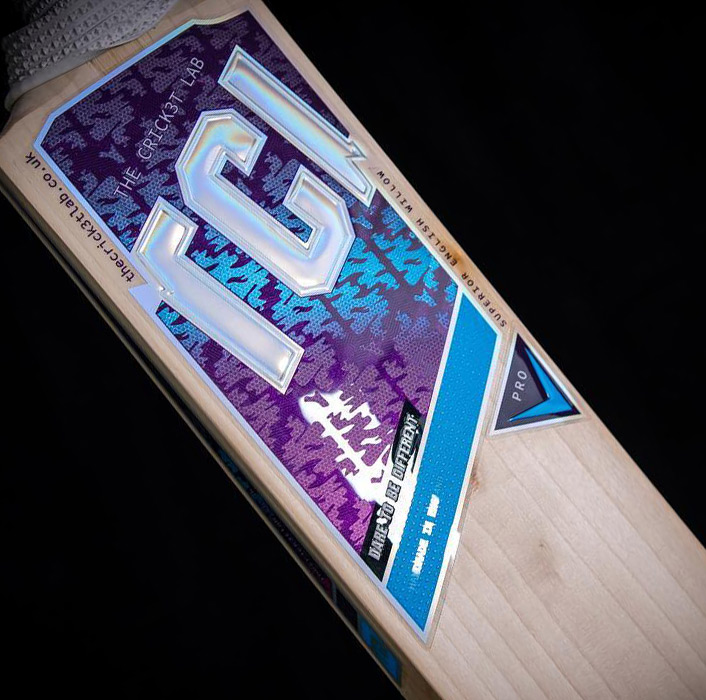 The Crick3t Lab Custom Cricket Bat Sticker Design