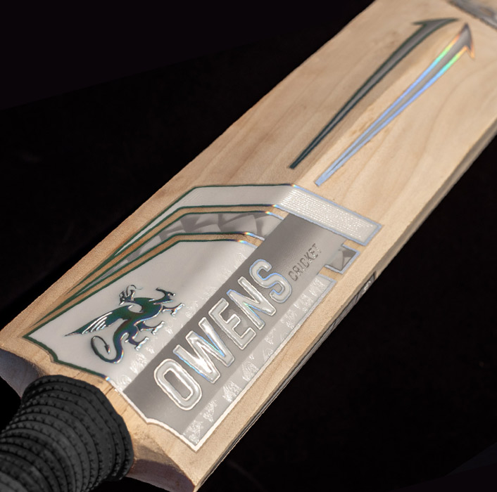 Owens Cricket Bat sticker design