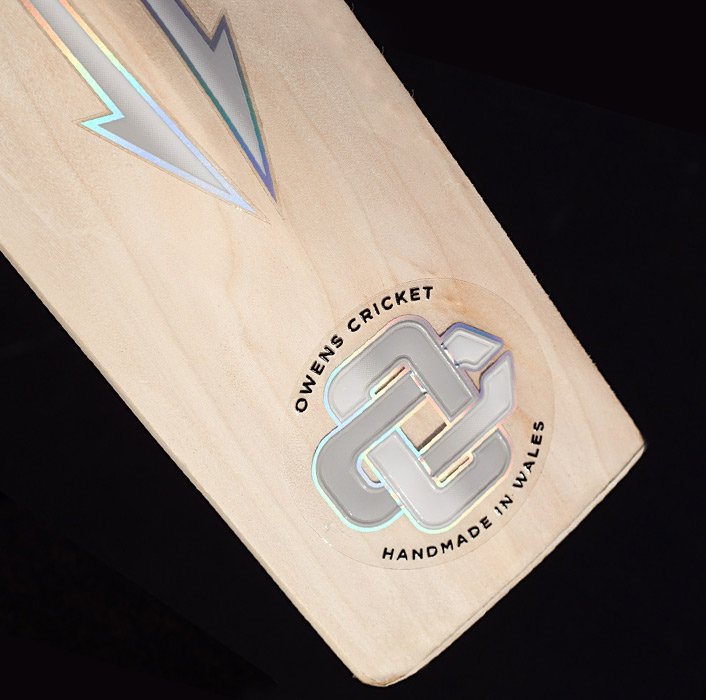 Owens Cricket Bat sticker design
