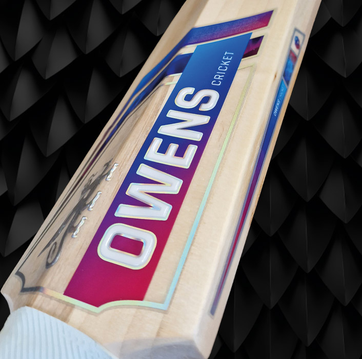 Owens Cricket bat sticker design