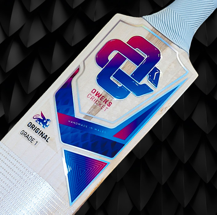 Owens Cricket bat sticker design