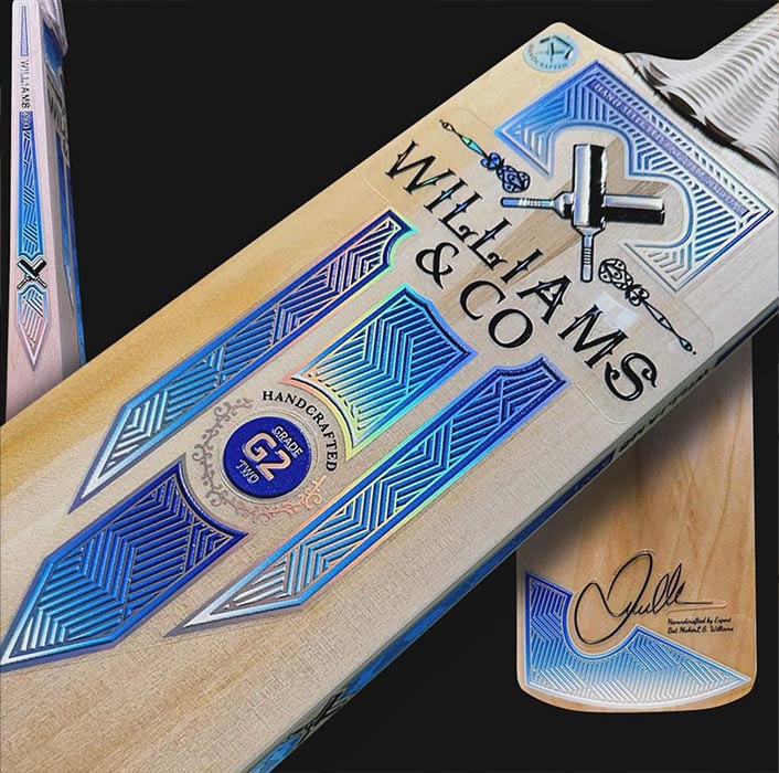 Williams & Co Cricket bat Sticker design